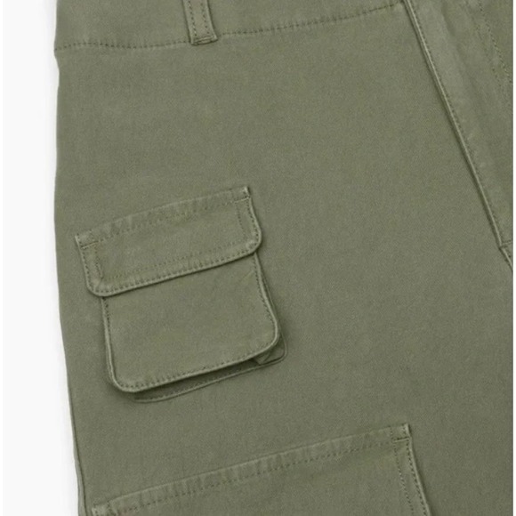 Aritzia Wilfred Free Olive Green Picture Cargo Pants Wide Leg Women's Size 2 EUC - Picture 12 of 12